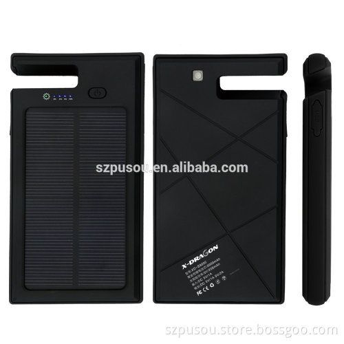 10000mAh Solar Charger Portable Dual USB Shockproof Solar Power Bank/ Backup Battery Charger; Solar Powered Phone Charger